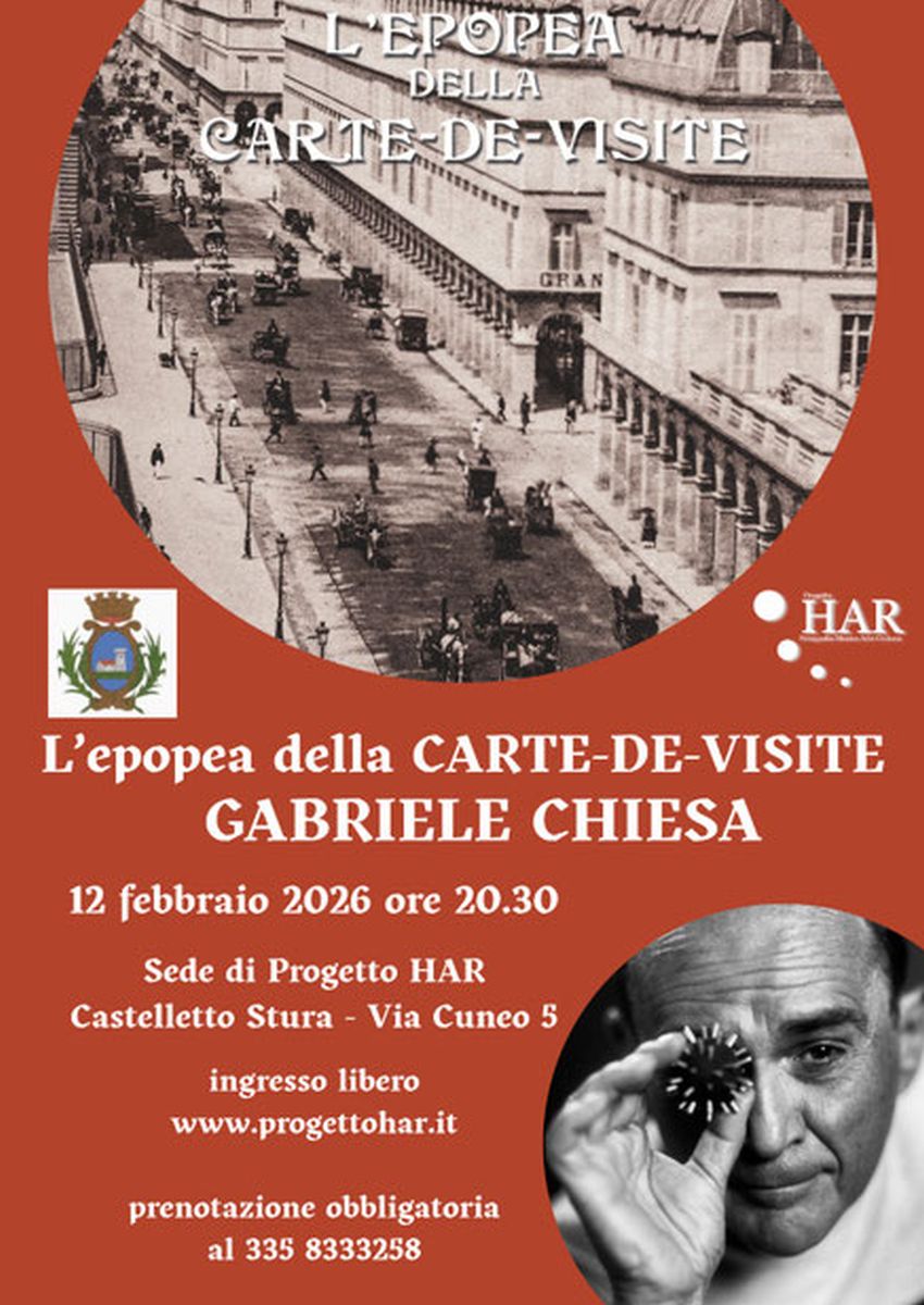 Serate fotografiche - l'epopea delle Carte de Visite - Gabriele Chiesa